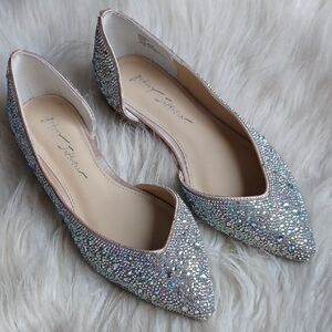 Betsey Johnson Rhinstone Flats
